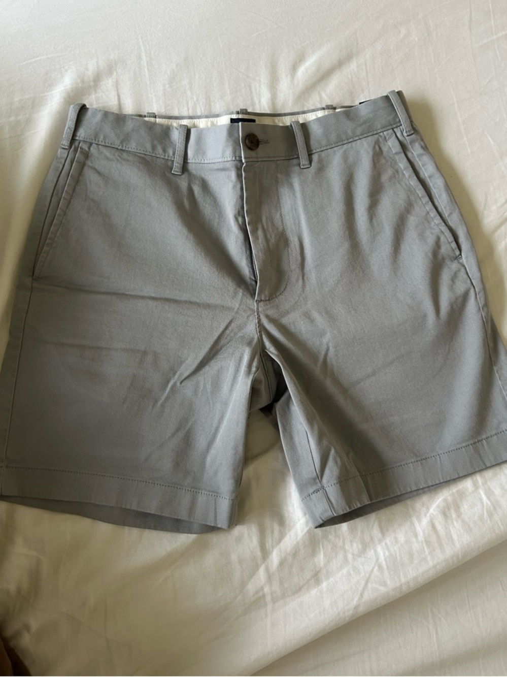 J. Crew Gray Flat-Front Chino Shorts